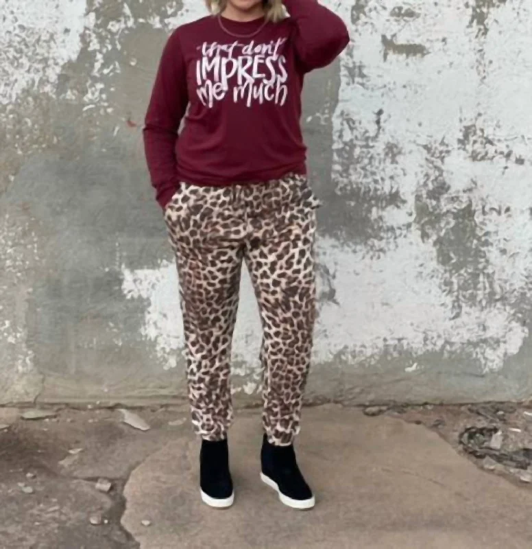 Leopard Jogger In Brown