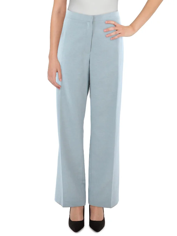 Plus Womens Knit Melange Dress Pants