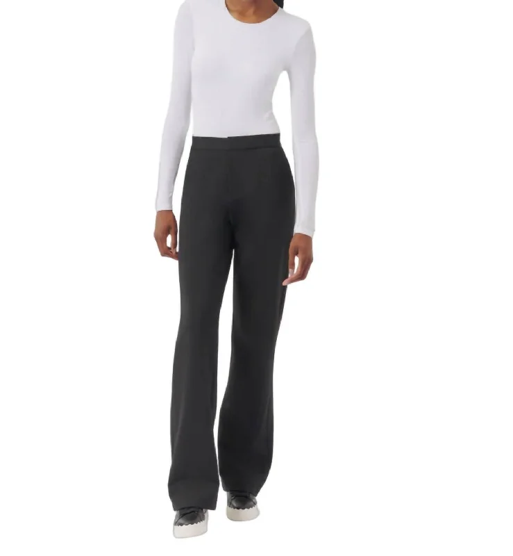 Ponte Straight Leg Pant In Black