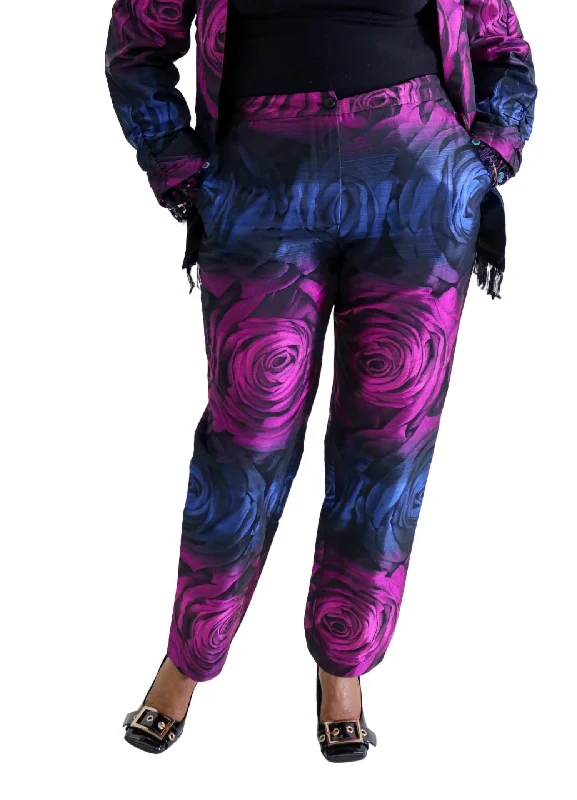 Rose Pant In Purple/blue