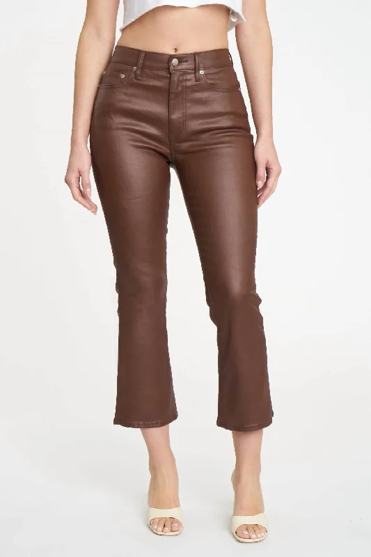 Shy Girl Pant In Coated Espresso