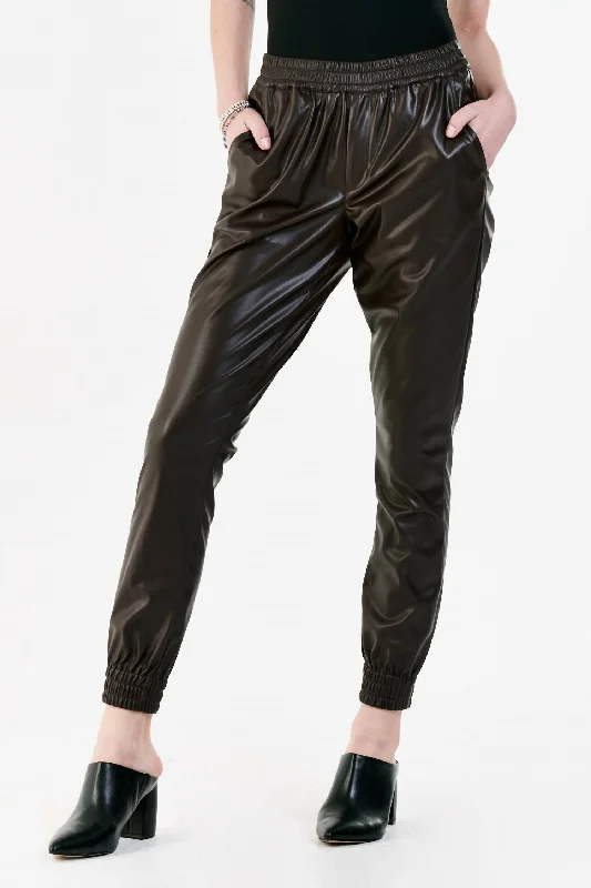 Super High Rise Cropped Jacey Jogger In Coffee