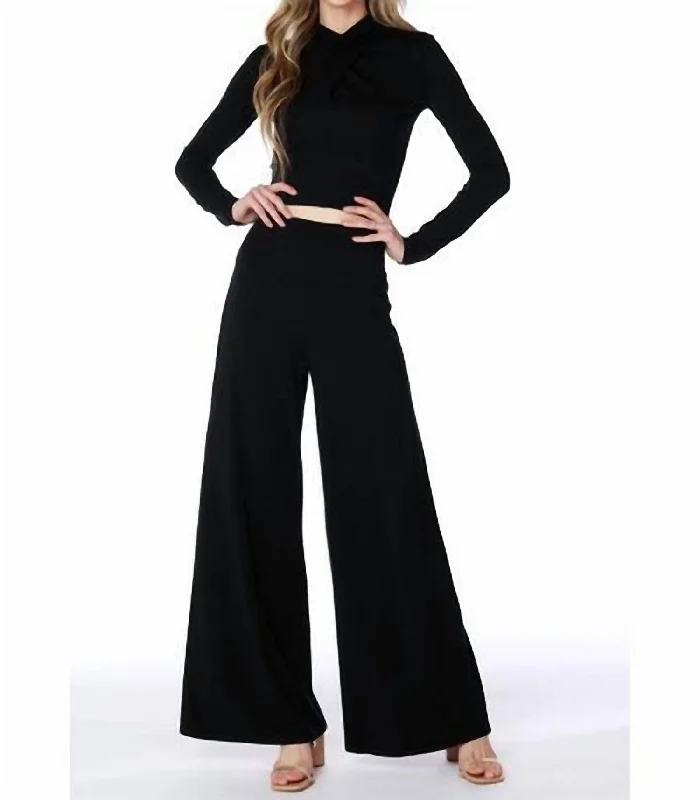 Wide Leg Pant In Black