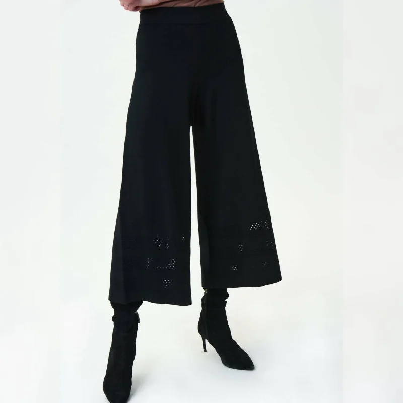 Wide Leg Pants In Black