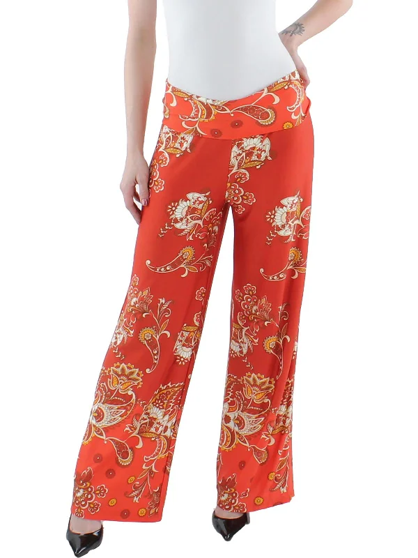 Womens Jersey Printed Palazzo Pants