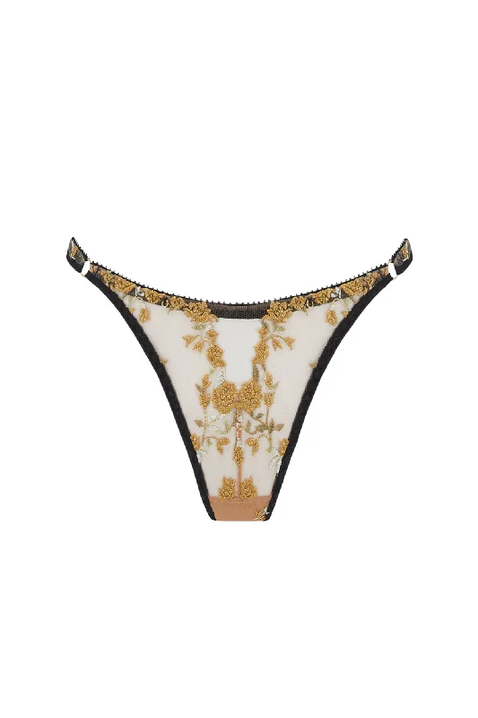 Charlotte en Or High Cut Thong