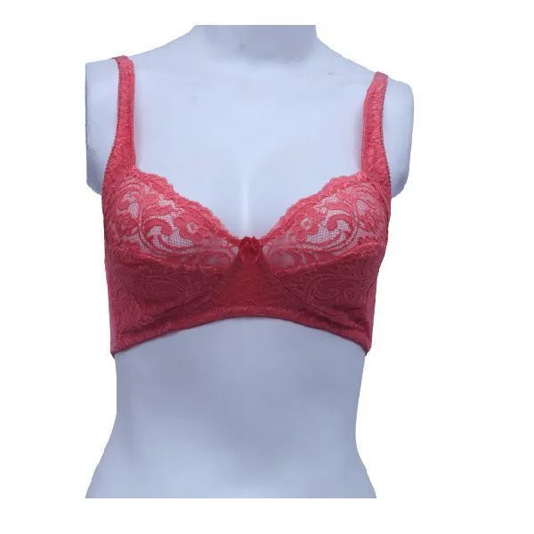 Floral Lace Net Embroidered Bra