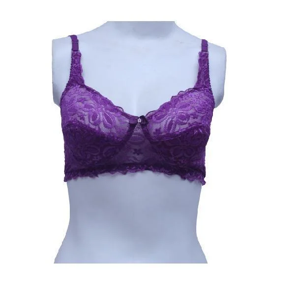 Floral Net Embroidered Bra | Fancy Bra