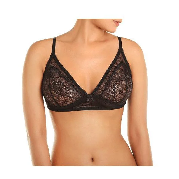 Lace & Mesh Semi-Transparent Bralette | Full Fit Contour Bralette