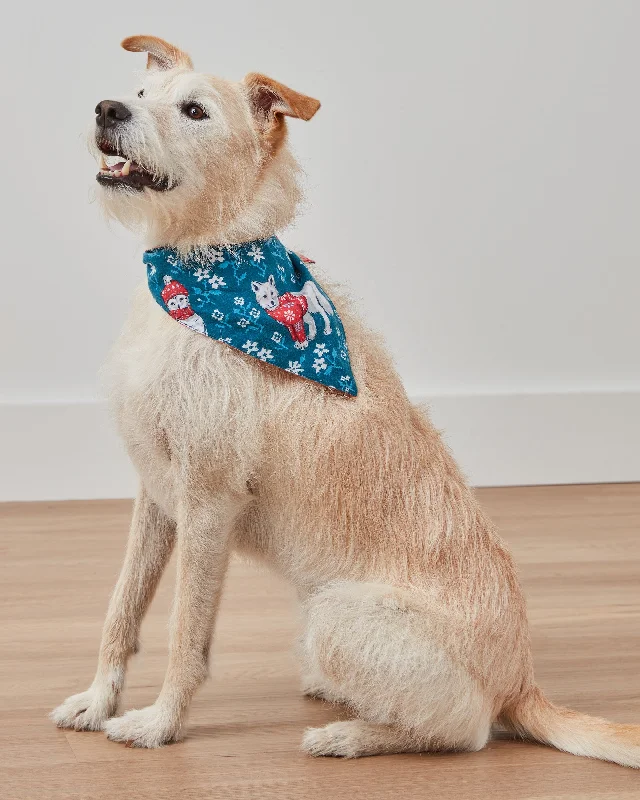 Bundled Up - Lightweight Flannel Pet Bandana - Navy