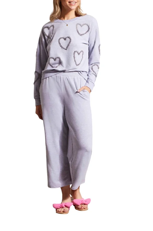 Heart Jogger Set In Light Grey