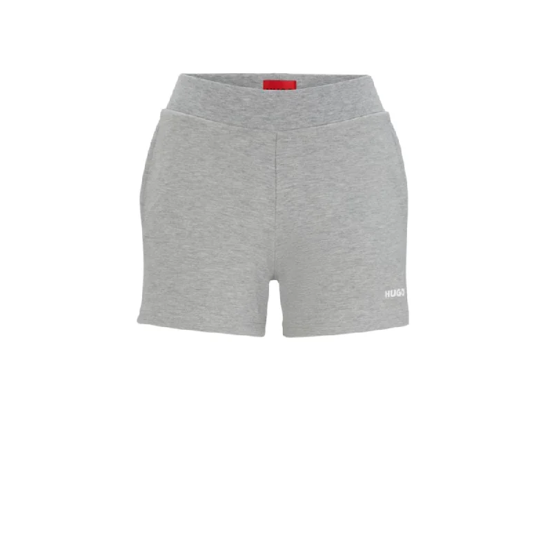 Relaxed-fit shorts with silicone-print logo