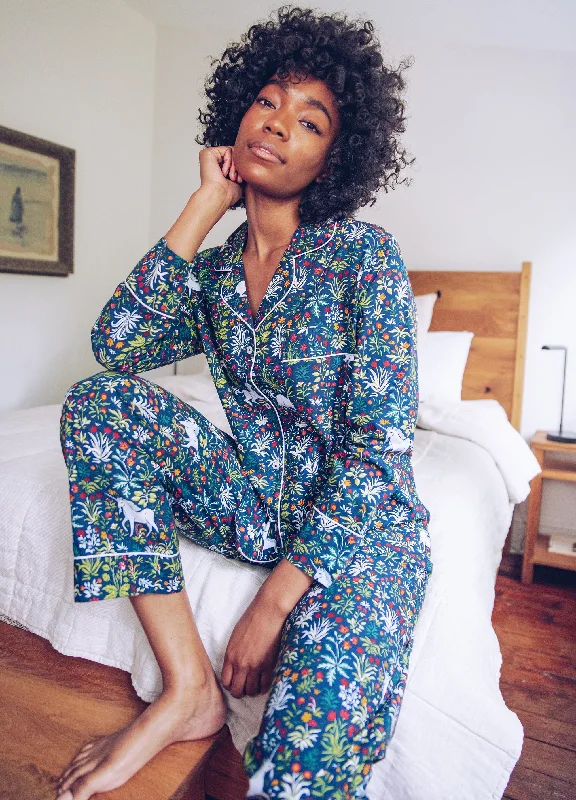 Unicorn's Garden - Tall Long PJ Set - Indigo