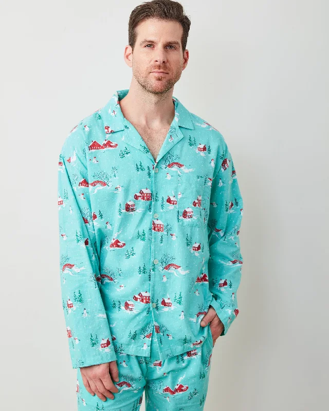 Winter Wonderland - Men's Lightweight Flannel Long PJ Set - Snow Day