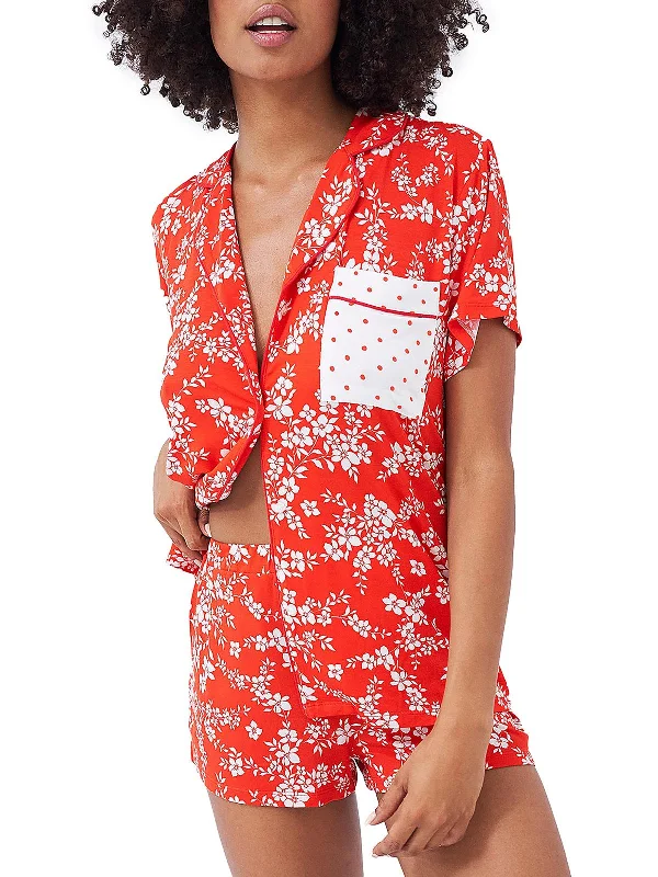 Womens Floral Print Comfy Pajama Gift Set